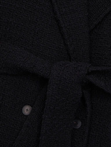 Belted black coat  - 4