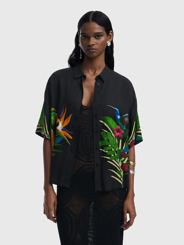 ARTEMISA shirt with tropical print - 1