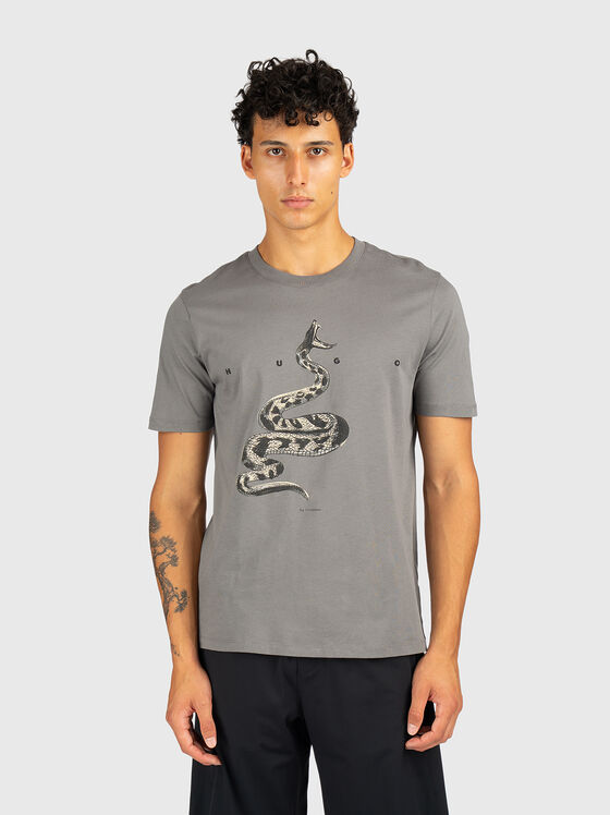 Gray cotton T-shirt - 1