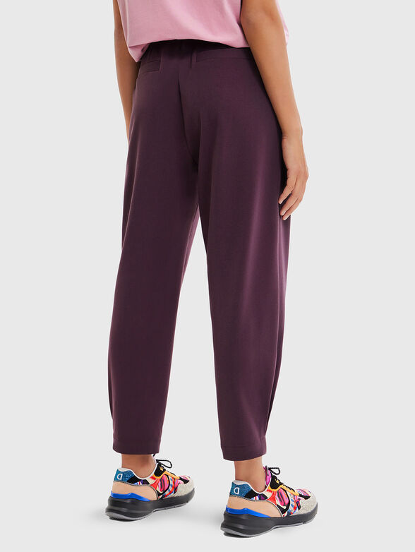Purple cropped trousers - 2