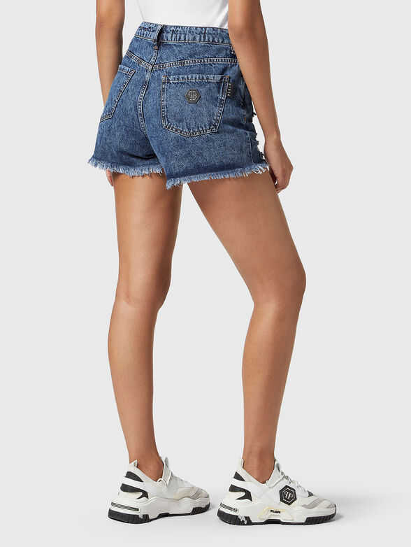 Denim shorts with accent rips - 2
