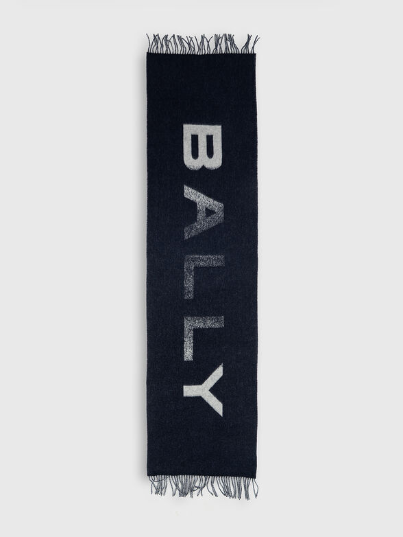 Cotton scarf with a logo accent - 2