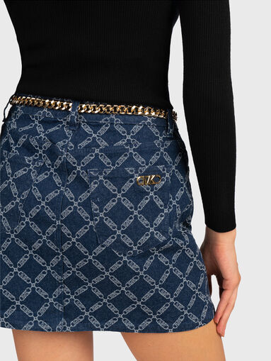 Mini skirt with monogram print - 3