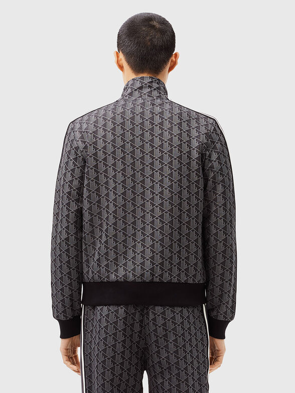 Sweatshirt with monogram print in brown - 3