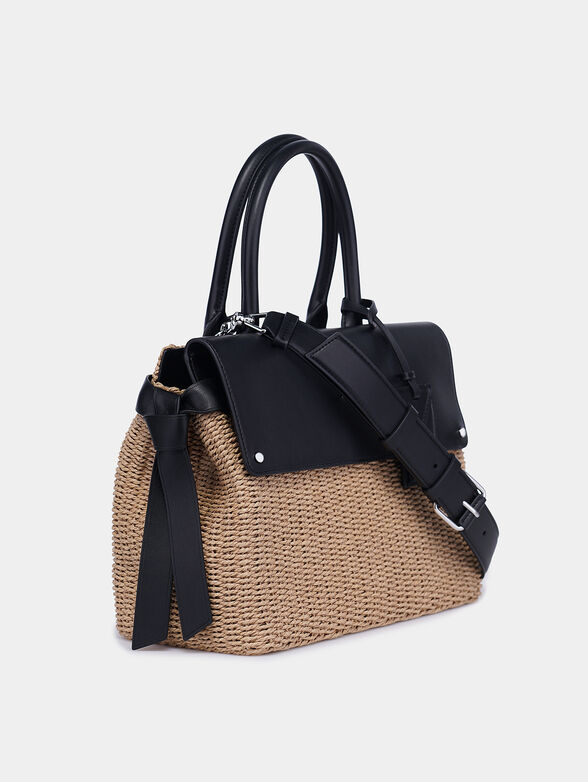 K/IKON Bag with raffia and faux leather - 2