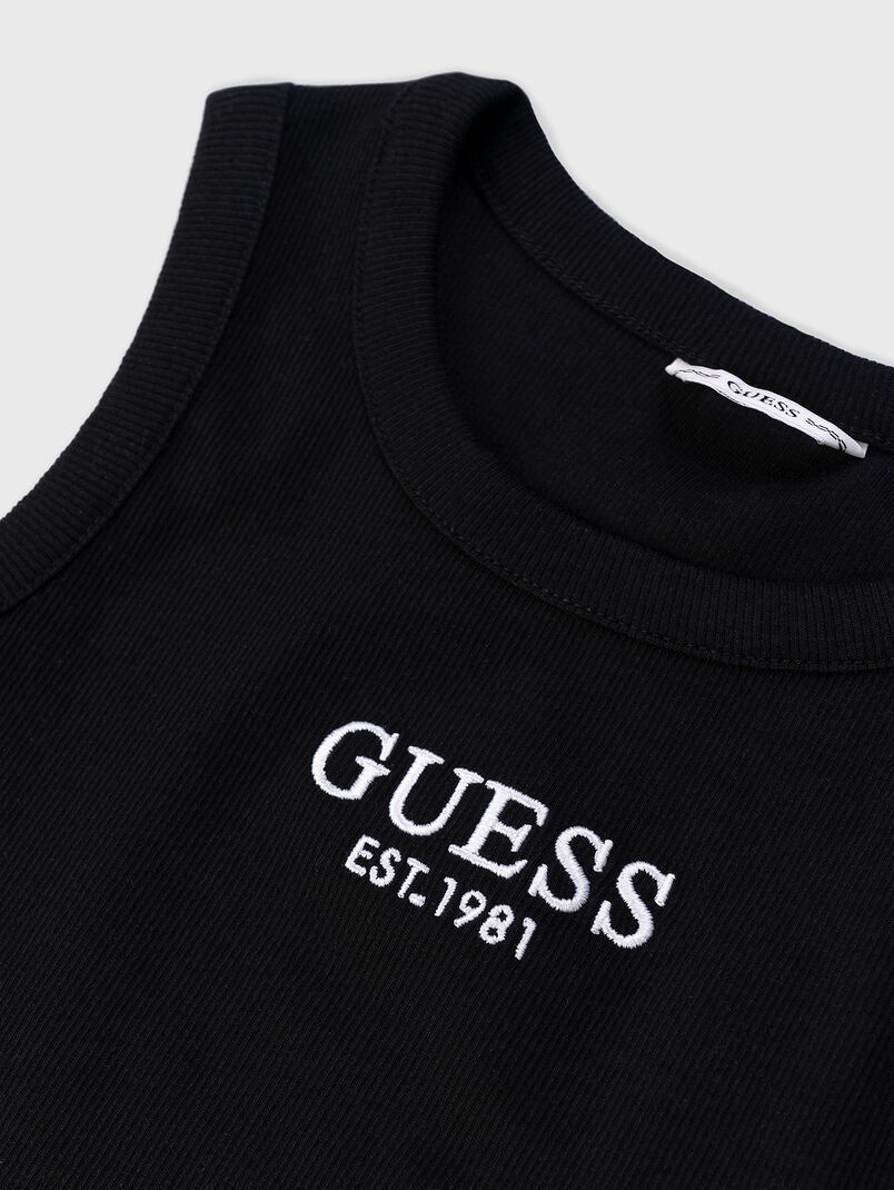 Ribbed top with contrast logo  - 2