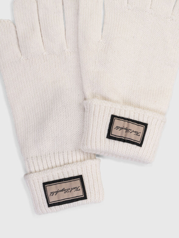 Knitted gloves with logo accent - 2