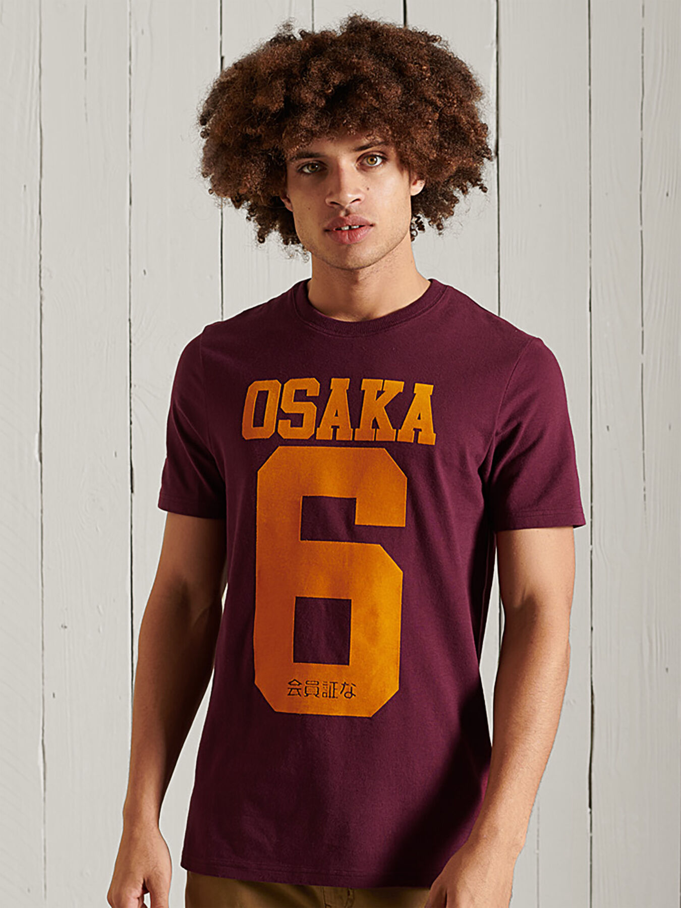 【6】ORGANDY SHIRT(ROKU OSAKA EXCLUSIVE) Blue OSAKA T-shirt brand SUPERDRY — Globalbrandsstore.com/en