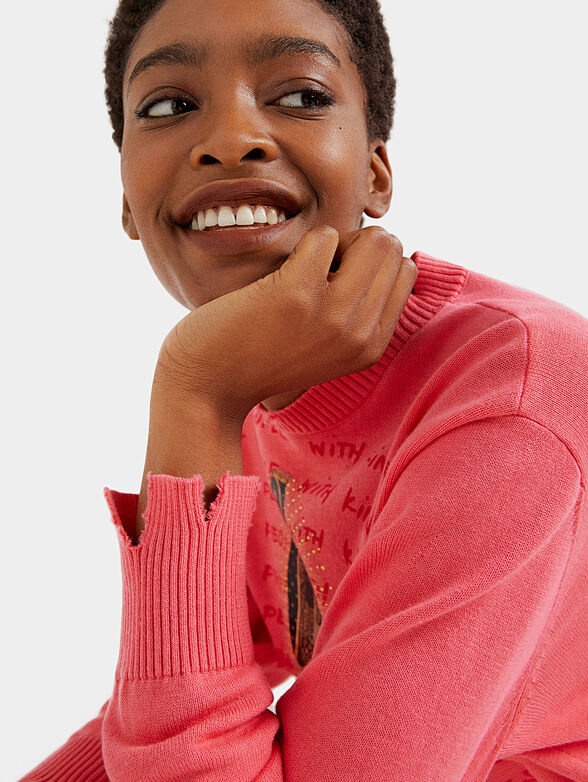 EVARISTA sweater with art details - 6
