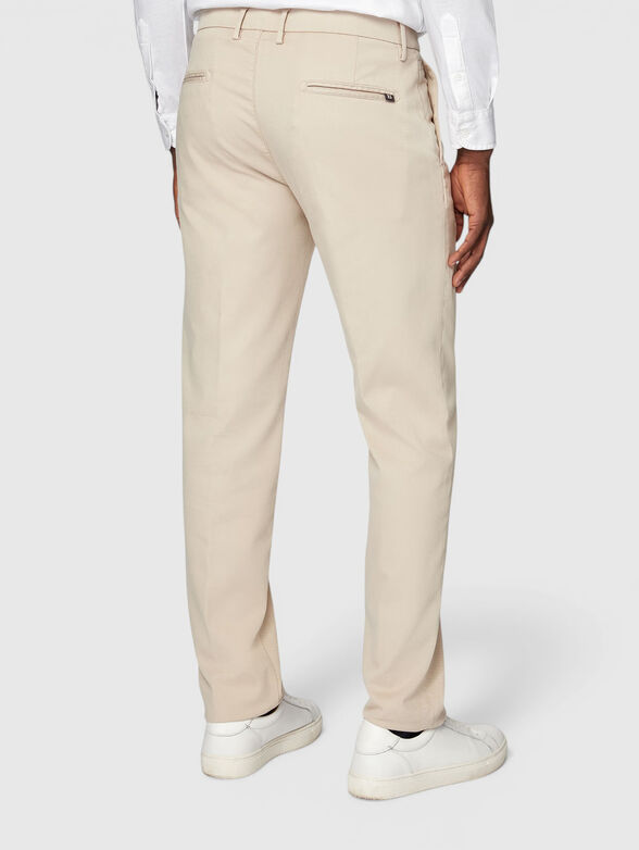 Slim fit cotton blend trousers - 2