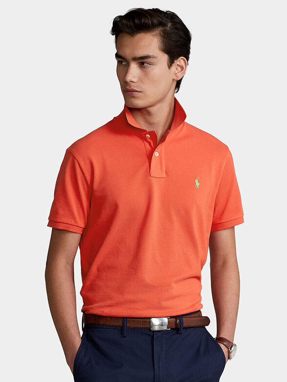 Cotton Polo shirt with accent logo - 1