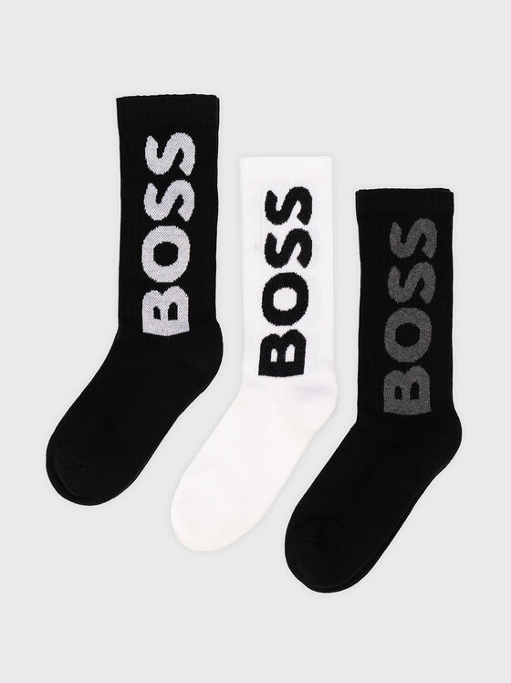 Комплект от три чифта чорапи с лого - 1