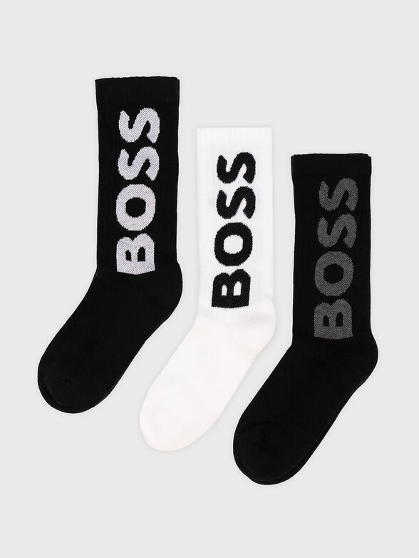 Set of three pairs of socks with logo - 1