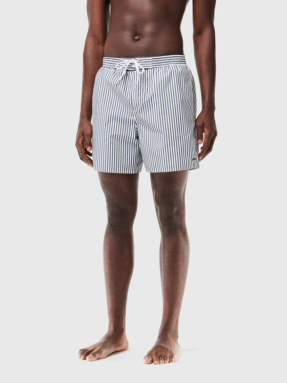 Striped beach shorts - 1