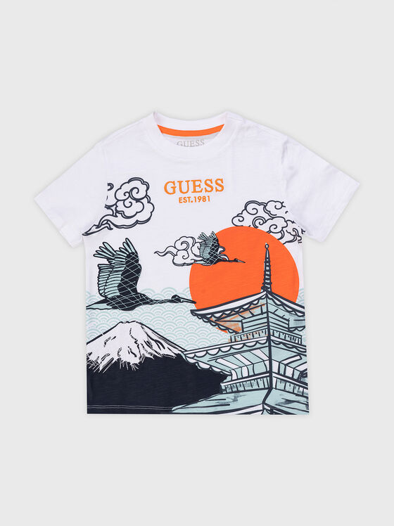 Printed T-shirt in cotton  - 1