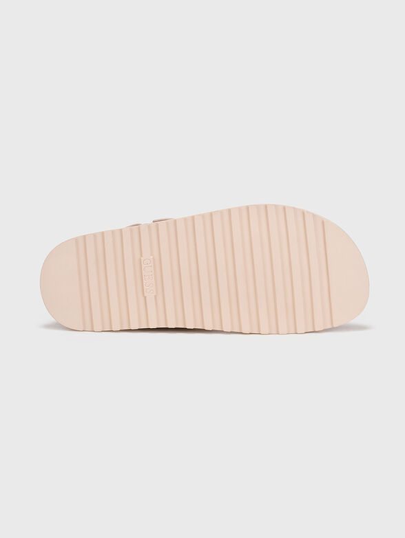 FABELIS beige sandals with logo accent - 5