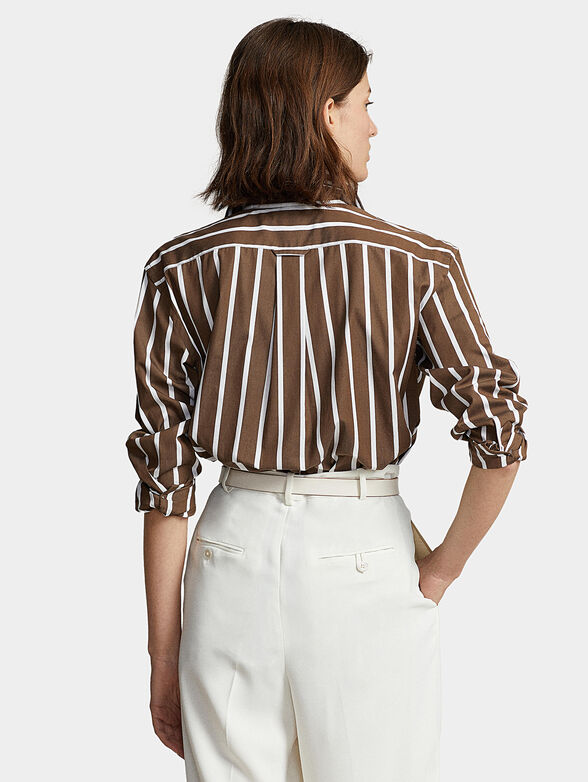 Brown striped shirt - 3