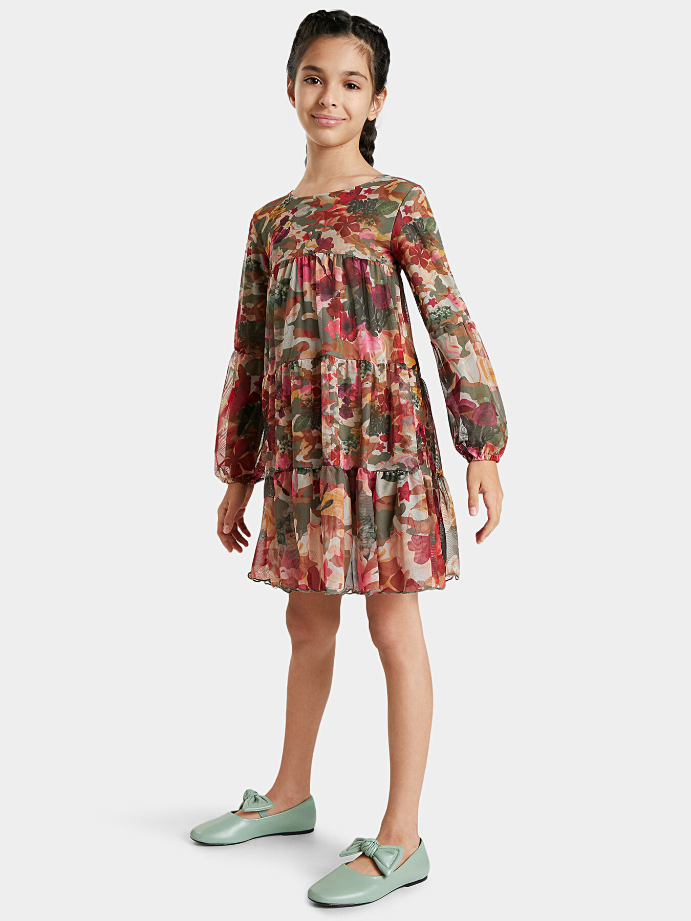 NEUS Dress with floral print brand DESIGUAL Globalbrandsstore en