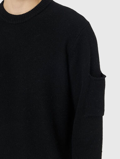 Knitted sweater with logo inscription - 5