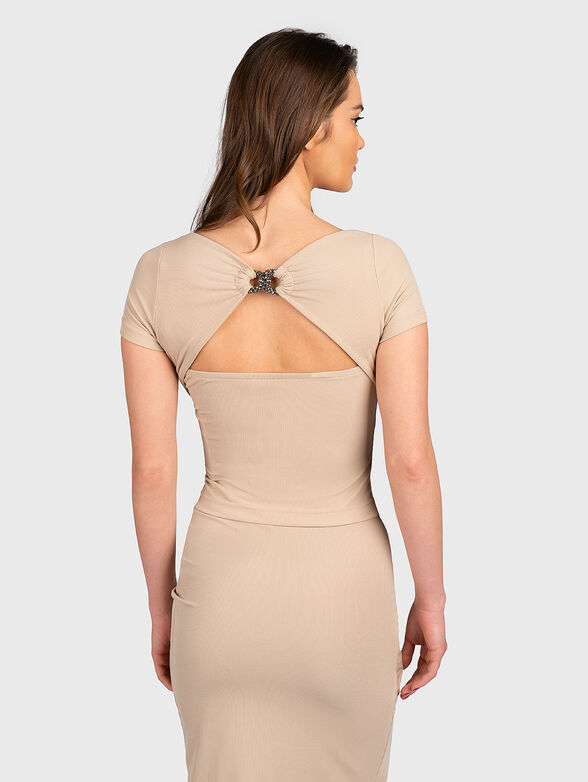 CHERYL JEWEL blouse with accent back - 2