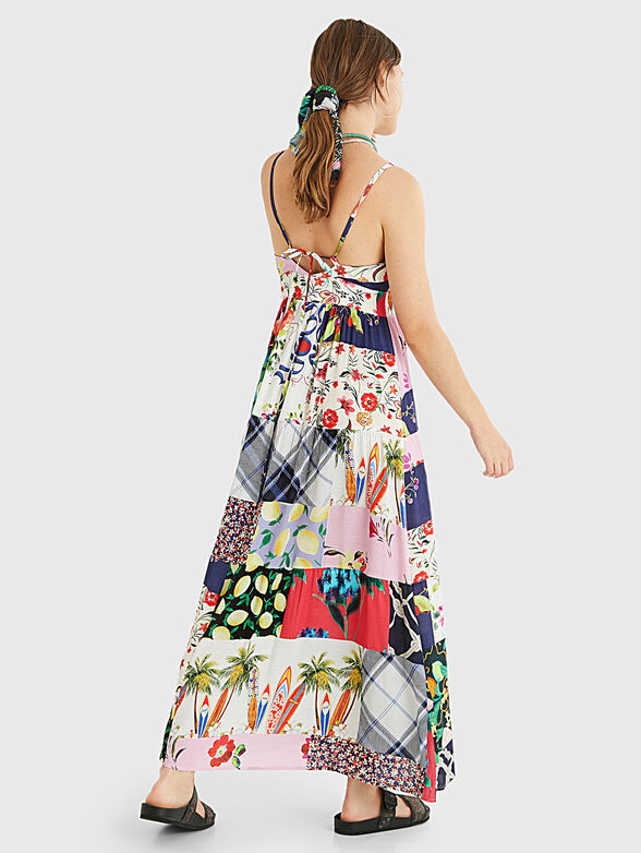 Maxi dress with colorful print - 5