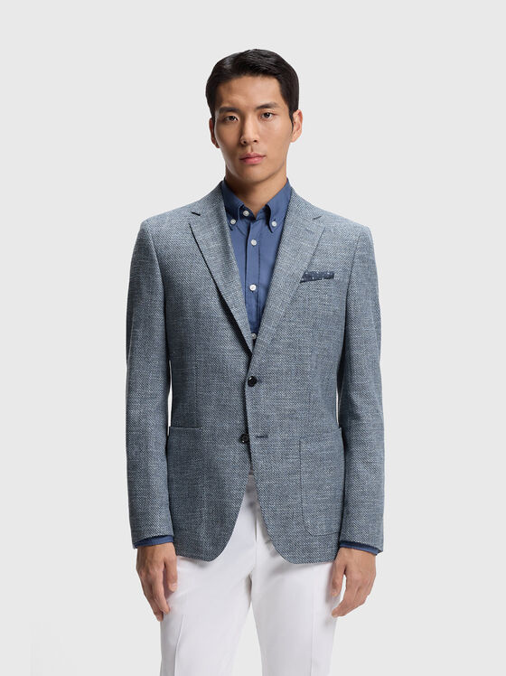 Едноредно сако от памук и лен - 1