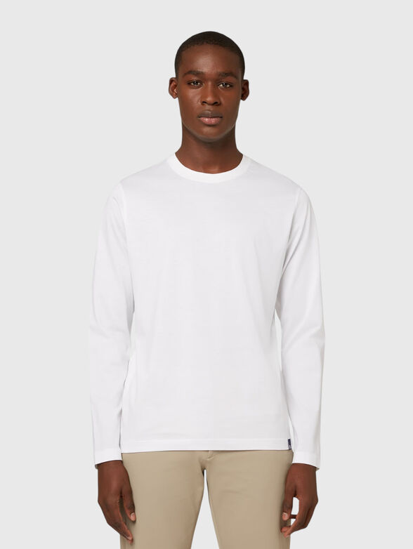 Long-sleeve blouse with an oval neckline - 1