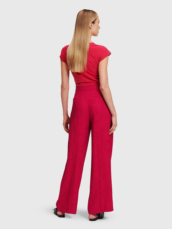 Satin pants with print - 2