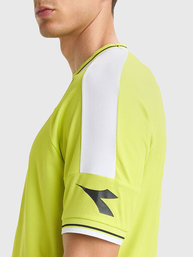 Спортна тениска с лого акцент в зелен цвят - 4