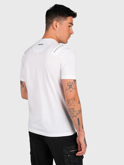 White cotton T-shirt with zippers - 3