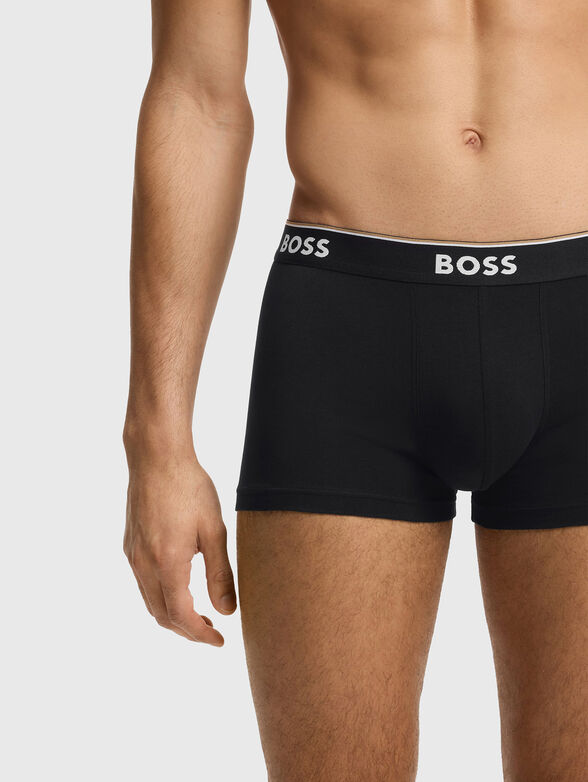 Set of three pairs of boxer shorts with a logo - 4