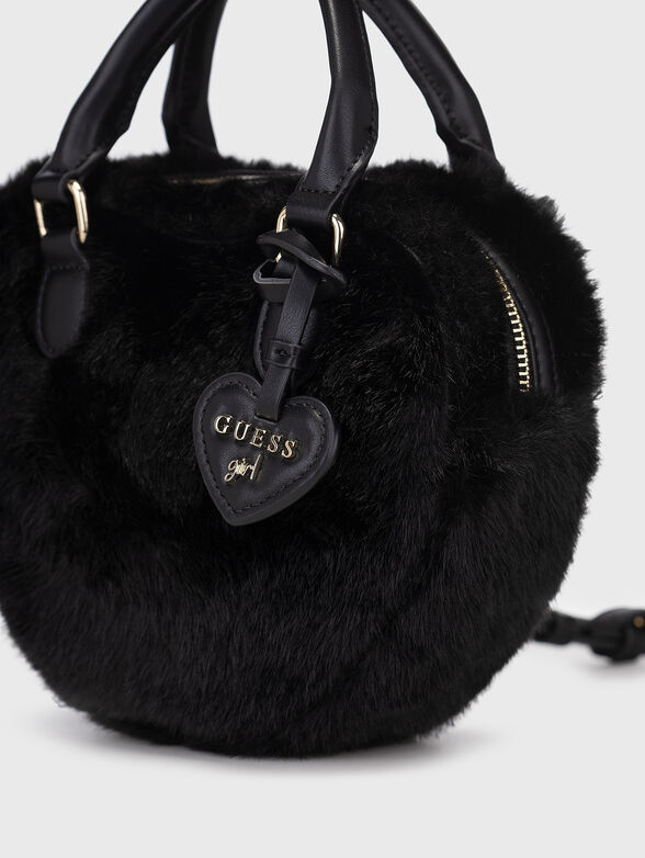 Black crossbody bag in the shape of a heart - 5