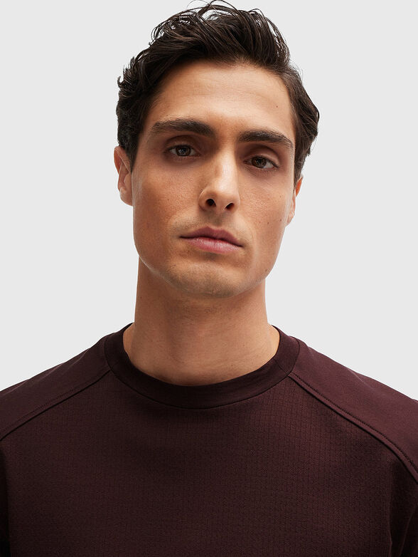 Cotton T-shirt with embossed texture - 4