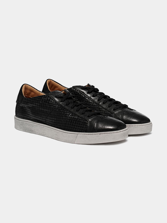 Black sneakers with embossed details - 2