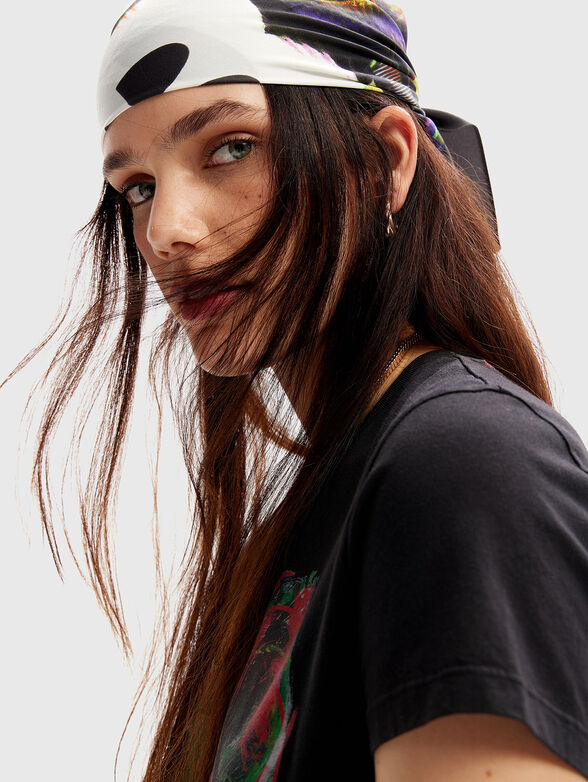 MICKEY MOUSE multicolored glitch print scarf - 2