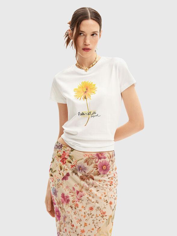 DINDA T-shirt with floral accent - 1
