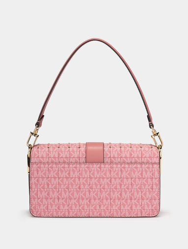 Shoulder bag with monogram logo print - 3