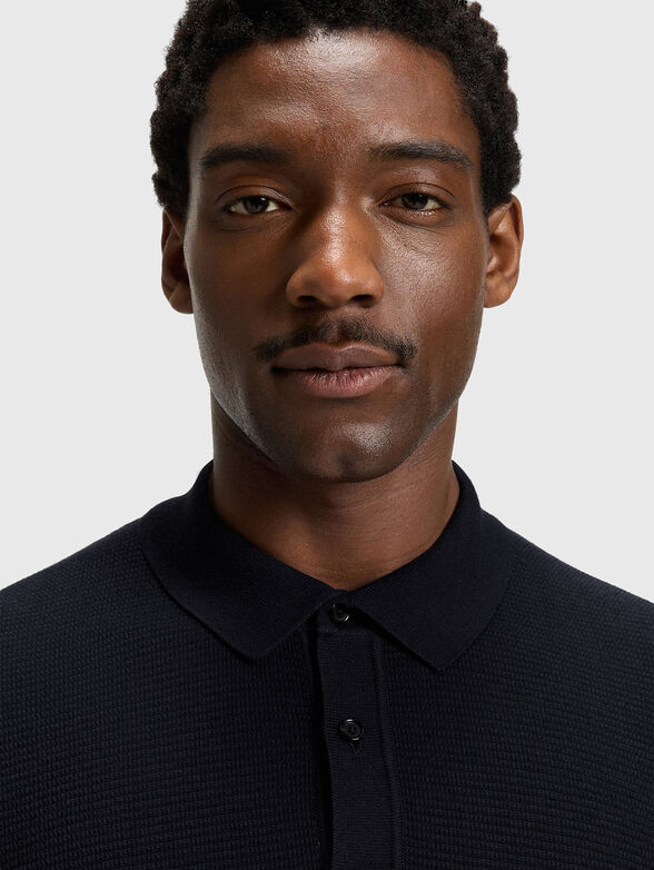 Knitted polo shirt with logo - 4