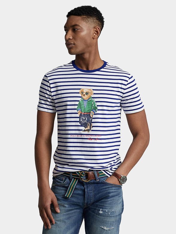 Striped T-shirt with Polo Bear accent - 1