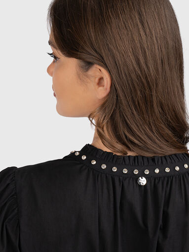 Black dress with belt - 3