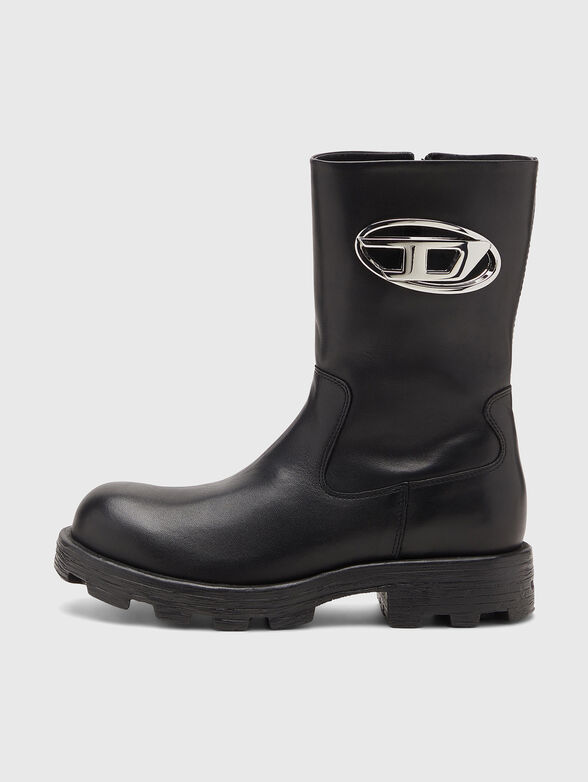 D-HAMMER biker boots in shiny leather - 4