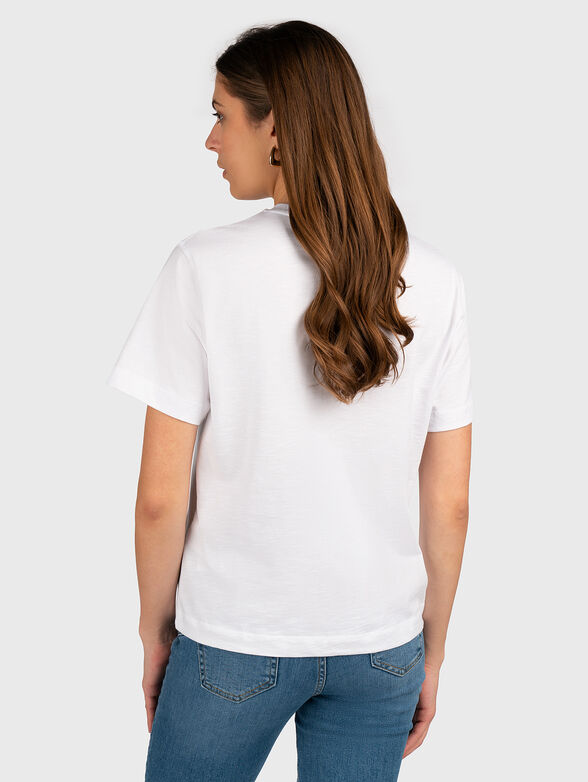 Cotton T-shirt with logo embroidery - 2