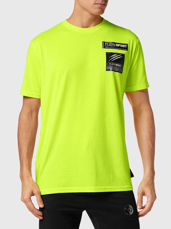 Зелена тениска с лого принт - 1