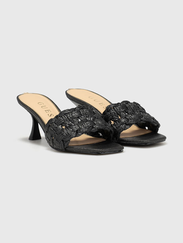 Heeled shoes with a woven texture - 2