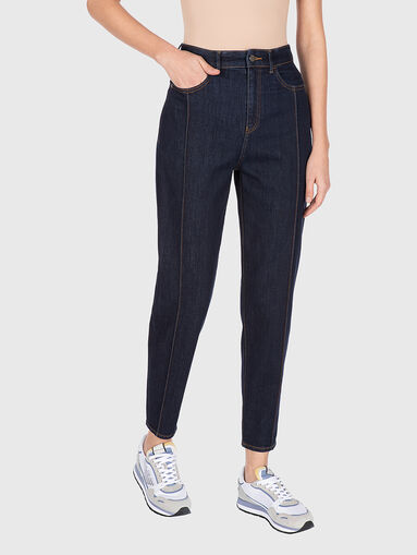 High waist jeans with logo - 3