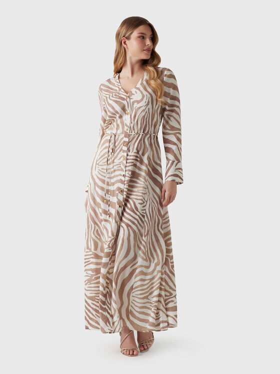 GISELLE long sleeved linen blend dress - 1