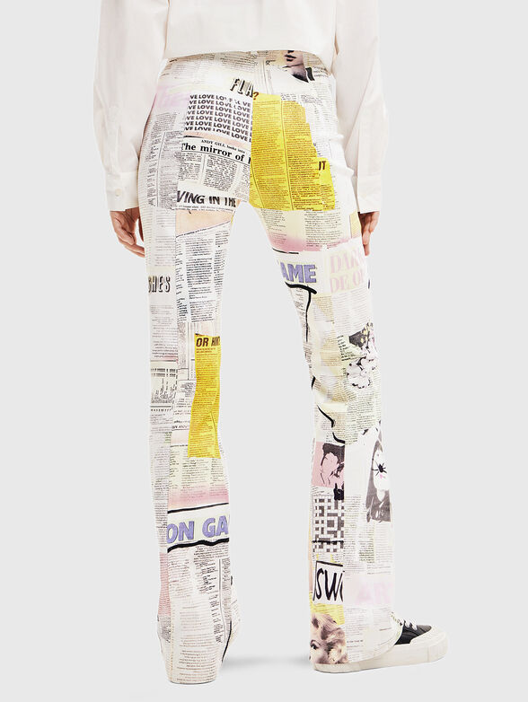 All over print high waist trousers - 2