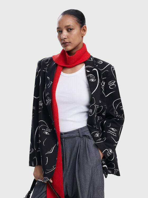 Contrast print jacket - 1