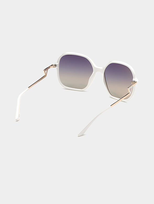 Square white sunglasses - 5