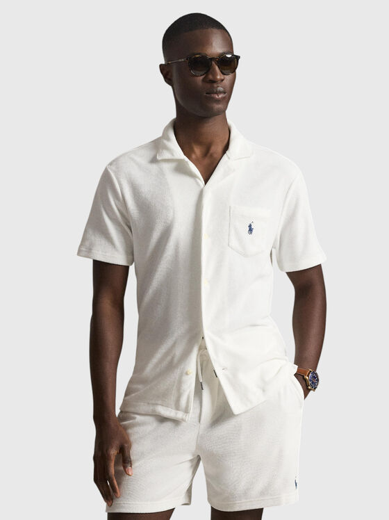 TERRY white cotton blend shirt - 1